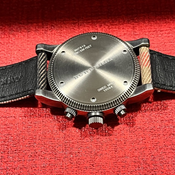 BURBERRY PRE-LOVED AUTHENTIC NOVA SIGNATURE DESIGN CHRONOGRAPH WATCH - Picture 5 of 17